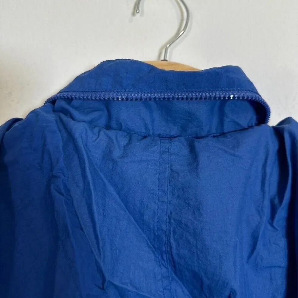 VTG Gap Anorak Windbreaker Jacket Mens Large Blue‎ Hooded Quarter Zip Nylon